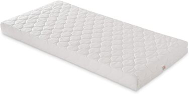 Дитяче ліжко-ліжко-будиночок FabiMax, 70x140 см, виготовлене з сосни, сірого кольору/натурального лаку (Надувний матрац)