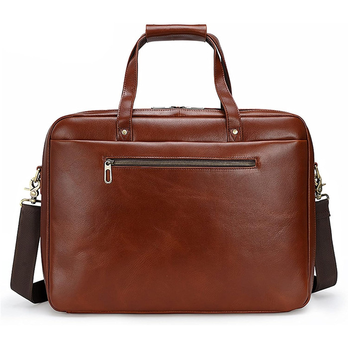 Ділова сумка портфель Чоловіча сумка, чоловіча коров'яча шкіра 15.6 дюймів сумка для ноутбука Офісний портфель Класична ділова сум