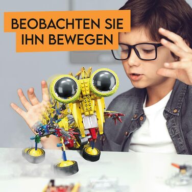 Робототехнічний конструктор Science4you Omegabot Створи свій ходячий робот, STEM-набір з 389 деталей, навчальна гра для дітей 8, 9, 10 років