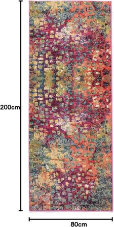 Килим, Середній ворс, 80 x 200 см, Прямокутний, Сучасний, Oeko-Tex Standard 100, Поліпропілен, Передпокій, Спальня, Кухня, Вітальн