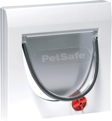 Ручні котячі дверцята PetSafe Staywell Classic з 4 варіантами блокування, включаючи тунель, для домашніх тварин вагою до 7 кг, білі, (1 упаковка)