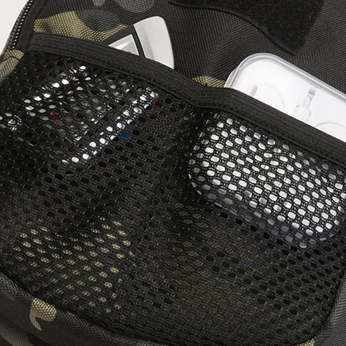 Рибальська сумка Alwida, рибальський рюкзак Водонепроникна сумка для зберігання через плече, тримач для снастей, регульований рюкзак для риболовлі на ремні з тримачем для вудки для камуфляжу для подорожей і походів