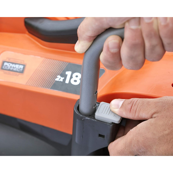 Акумуляторна газонокосарка BlackDecker BCMW3318N (працює від 2 шт. 18В акумуляторів, ширина зрізу 33 см, для малих і середніх газонів площею до 250 м, 5-позиційне регулювання висоти, поставляється без акумулятора та зарядного пристрою)