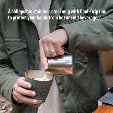 Складана кружка з нержавіючої сталі Sea to Summit Detour - Falt-Becher сірий Moonstruck Grey