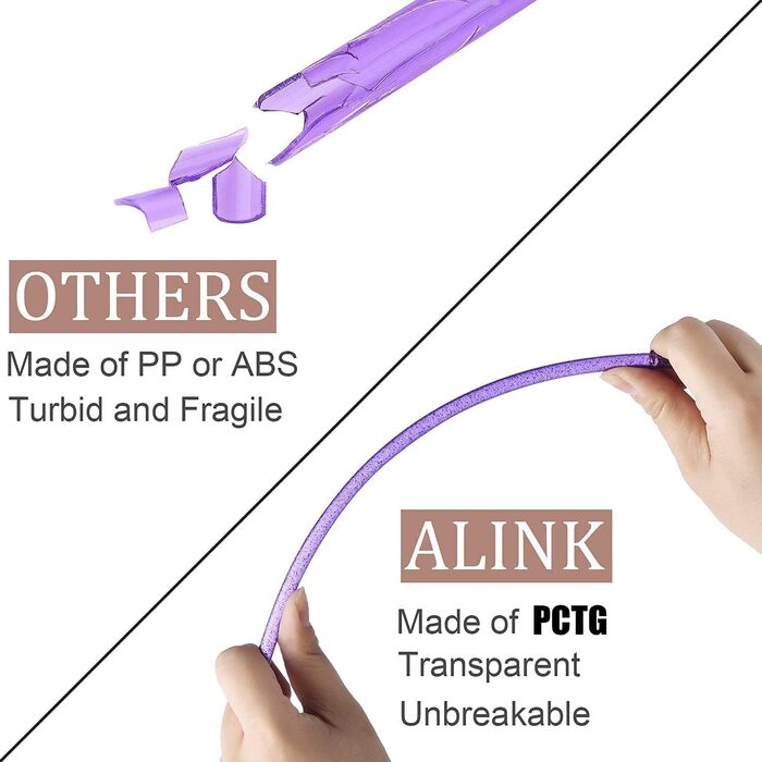 Багаторазові прозорі пластикові соломинки ALINK 12 Pack Glitter, тверді трубки-тумблери довжиною 27,9 см зі щіткою для чищення (12