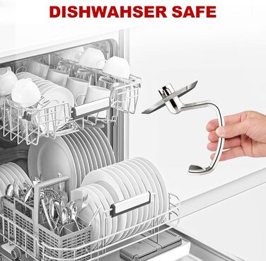 Заміна гачка для тіста GVODE для мішалки Kitchenaid, гачок для тіста K45DH для міксера Kitchenaid 4.5-5 QT з нахиленою головкою, насадка для тіста з нержавіючої сталі Можна мити в посудомийній машині