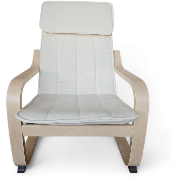 Дитяче крісло Ikea PONG, березовий шпон/Knisa світло-бежевий