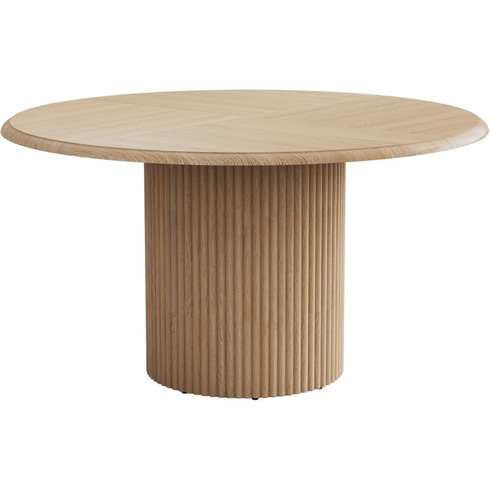 Круглий обідній стіл Tribesigns для 4 осіб, обідній стіл 120 см з металевою основою, круглі сучасні обідні столи, кухонний стіл для їдальні, кухні, вітальні (лише стіл)