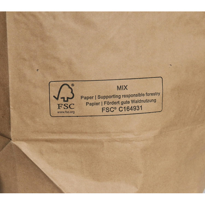 Паперові пакети для сміття, 70 літрів, 2-шарові, 70 г/м, 25 шт. , 85x55x23 см, коричневі