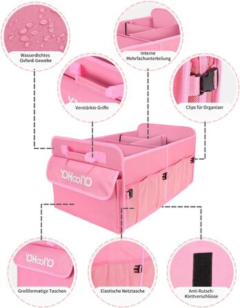 Організатор багажника складний 72 л автомобільний багажник сумка підтримує 35 кг 600D оксфордська тканина водонепроникний нековзни