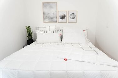 Подушка Medicate з мікрофібри від алергії 80x80 см - Гіпоалергенна подушка з наповнювачем з порожнистих волокнистих кульок - Подушка 80x80 см - Можна прати при температурі до 95 градусів, зроблено в Німеччині, 80 x 80 см