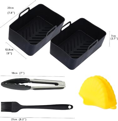 Аксесуари для фритюрниці Ketilrub - Аксесуари для фритюрниці Ninja AF300EU AF400EU 9.5 л, для Ninja Foodi Max Dual Zone, аксесуари для фритюрниці Ninja, Innsky, Princess Air Fryer (12 шт. )