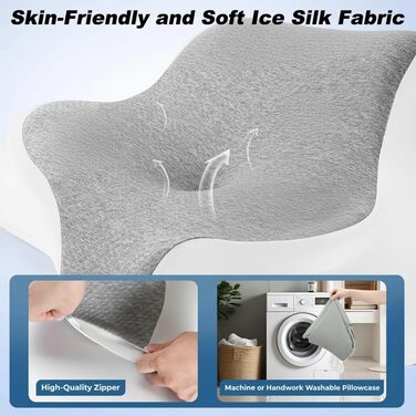 Подушка для шиї, подушка для голови, подушка для читання для ліжка та дивана, ергономічна клиноподібна подушка з піни з ефектом пам&39яті для підтримки спини та шиї, багатофункціональна клиноподібна подушка для сну на боці, спині та животі
