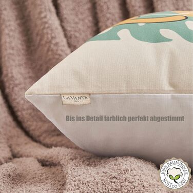 Високоякісна бавовна Дитячі наволочки 40х40 (набір 4) Чарівні тваринні мотиви Носоріг Леопард Панда Коала Німецька якість Стильне