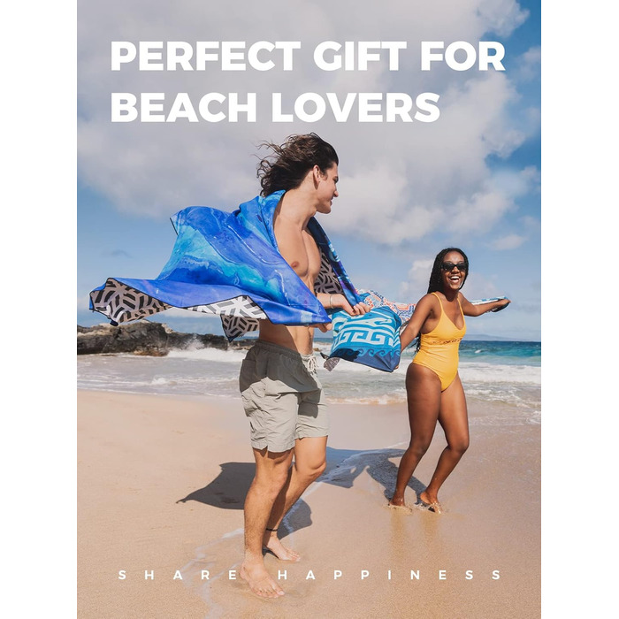 Пляжний рушник з мікрофібри OCOOPA, швидковисихаючий, великий 200x145 см, суперпоглинаючий, без піску, для чоловіків та жінок XL-2