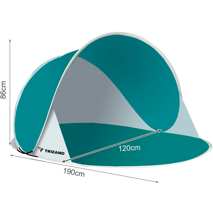 Розкладний пляжний намет для дітей 190x120x86 см Самозбірний, захист від ультрафіолету 30, москітна сітка, водонепроникний Швидкозбірний намет з сумкою для перенесення Ідеально підходить для пляжу, саду, кемпінгу