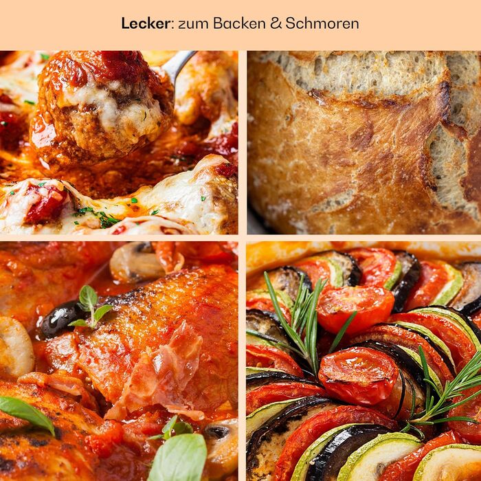 Емальована чавунна каструля, сковорода 3,9 л, герметична сковорода з кришкою, безпечна для духовки, маленька емальована сковорода