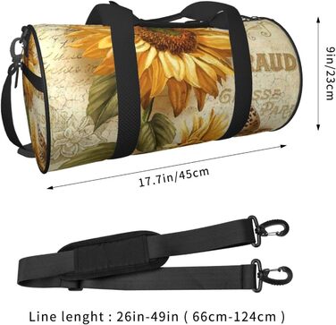 Вінтажна спортивна сумка-мішок з соняшниками для чоловіків та жінок, дорожня сумка, сумка для тренувань