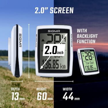 Велокомп'ютер SIGMA BC 12.0 WL, Бездротовий, Водонепроникний, Пластик, Чорний