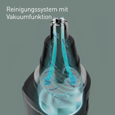 Тример для волосся в носі для чоловіків, електробритва преміум-класу, тример для носа, вух і брів, водонепроникний, на батарейках, чорний одинарний, 300-K503