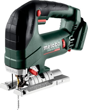 Акумуляторний лобзик Metabo STAB 18 LTX 150 BL 18 В, з безщітковим двигуном, ручка з нековзною м'якою поверхнею, з можливістю всмо