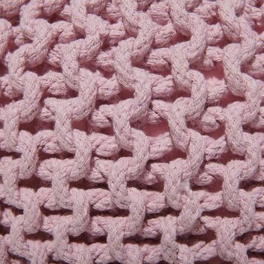 Модний пуф Beliani з рожевої бавовни 40x25 см Conrad