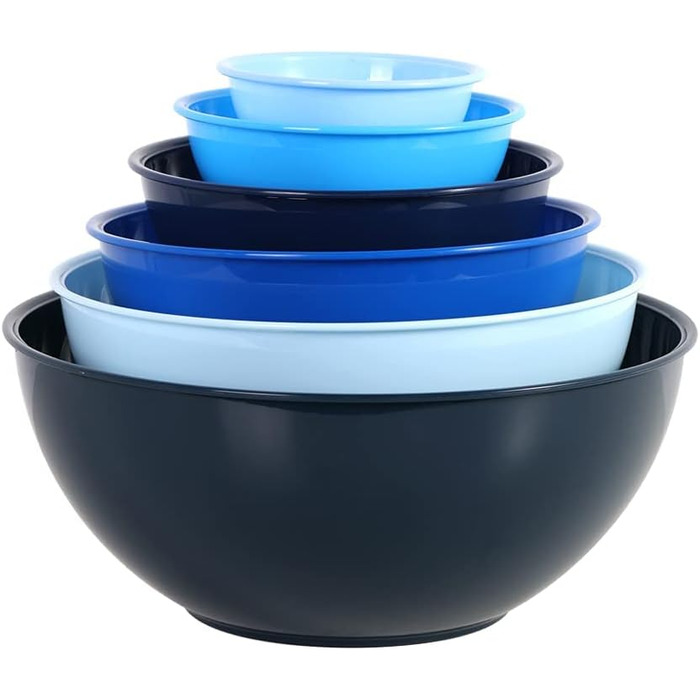 Набір мисок для змішування BoxedHome з кришками, миски для змішування, упаковка з 12 мисок для змішування, пластикова салатниця Не
