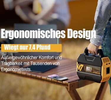 Портативна електростанція VTOMAN FlashSpeed 300 - літій-полімерний акумулятор 230 Втгод з вихідною потужністю змінного струму 300 Вт (пікова 600 Вт), сонячна електростанція, 100 Вт USB-C/230 В змінного струму для дому, кемпінгу на природі, автофургонів, р