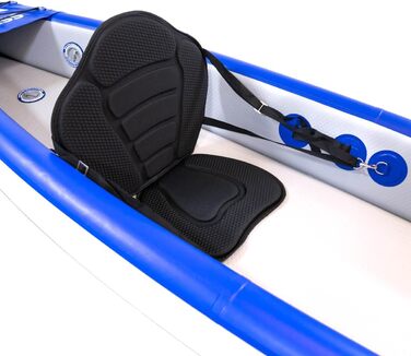 Одинарний каяк No Stress 350 см Надувний каяк з технологією Dropstitch Відмінна курсова стійкість, 3-камерна система У комплекті весло, сидіння, насос, ласти, рюкзак та ремкомплект