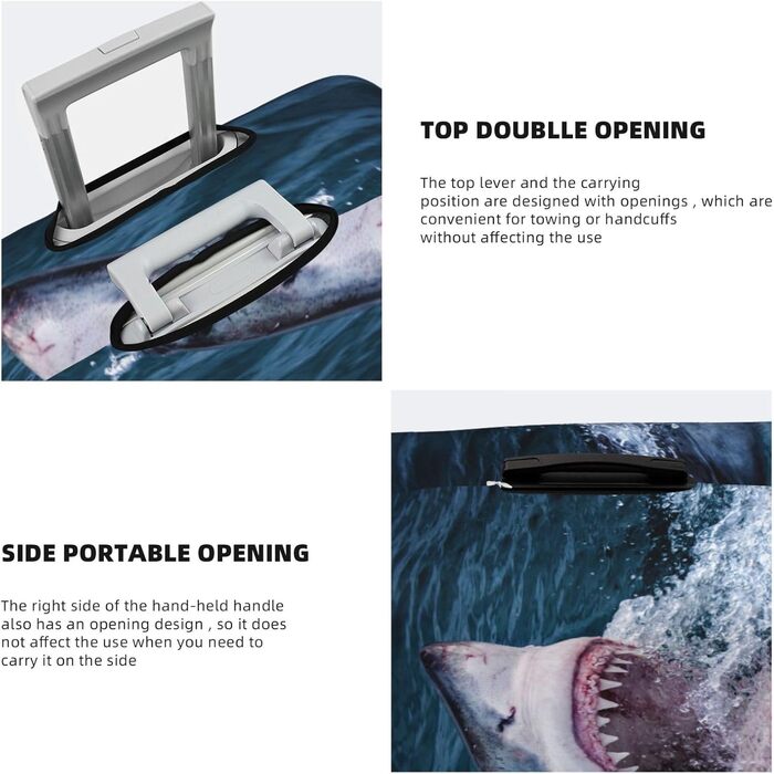 Чохол для валізи BAFAFA з принтом Морський бриз, захисний еластичний чохол від подряпин та пилу для багажу, чорний, розмір 90