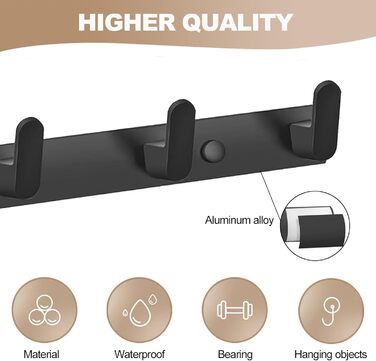 Гачки для пальто гачок рейки настінні, 2 шт. и 5 гачків гачки для пальто настінні вішалки алюмінієві, сучасні настінні гачки для к