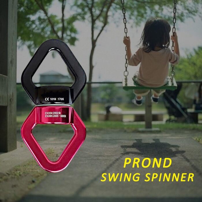 Поворотний з&39єднувач 30 кН, JIAMEIYI Обертовий пристрій Безпека на відкритому повітрі та в приміщенні Алюмінієвий сплав 360 Ротатор Гойдалка Спіннер Канат Поворотний ротор для скелелазіння Чорно-червоний