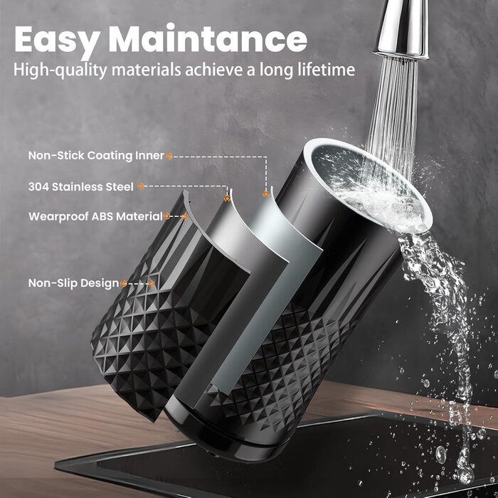 Електричний спінювач молока, HAPPHOOH 4-в-1, швидкий спінювач гарячого та холодного молока, з 2 віночками, контейнер для молока з