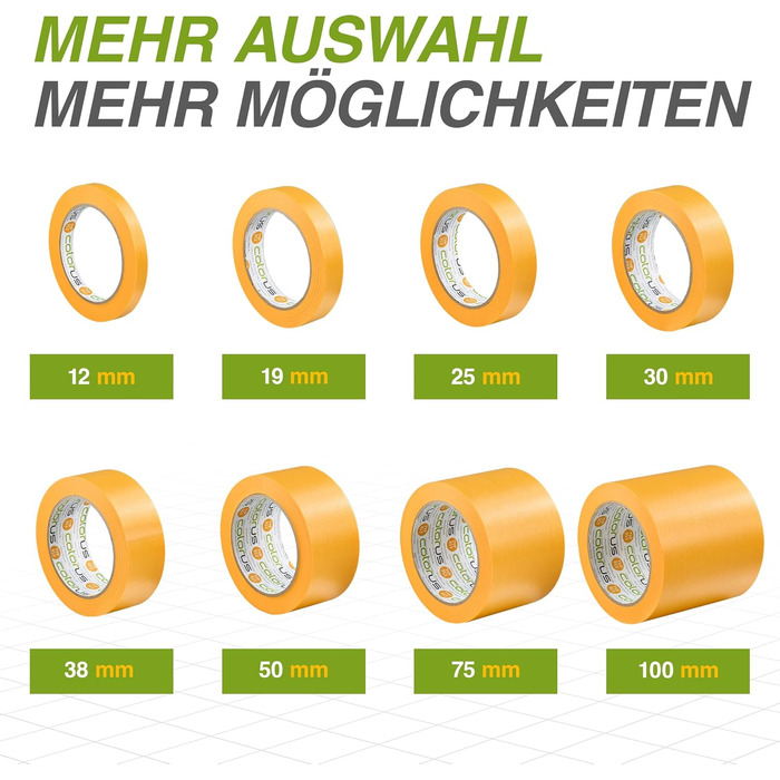Професійна малярська золота стрічка М&39яка стрічка Малярська малярська стрічка 50 мм x 50 м, стійка до ультрафіолету Клейка стрічка для чітких країв фарби Малярська стрічка, малярська стрічка для фарби, стрічка для покриття фарби 50 мм, 3 шт.