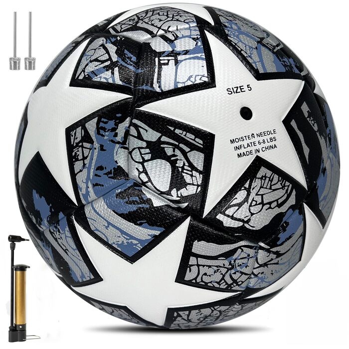 Футбольний м&39яч розміру 5 Футбольні подарунки для хлопчиків Білий Сірий