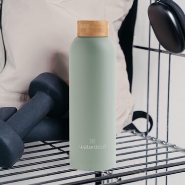 Пляшка для води waterdrop з нержавіючої сталі 600 мл - Герметична пляшка для води, підходить для газованих напоїв та не містить BPA - Термос з подвійними стінками для гарячих та холодних напоїв - Ідеально підходить для використання в дорозі, офісі та фітн