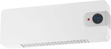 Вентилятор-обігрівач керамічний настінний WiFi вентилятор-обігрівач, світлодіодний дисплей, 2000 Вт, додаток, Google та Alexa (вентилятор-обігрівач із керуванням за допомогою додатка, керамічний, тримач для планшета) Білий, сумісний з Google та Alexa