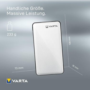 Powerbank Varta Energy 10000mAh, чорний з 4 роз'ємами