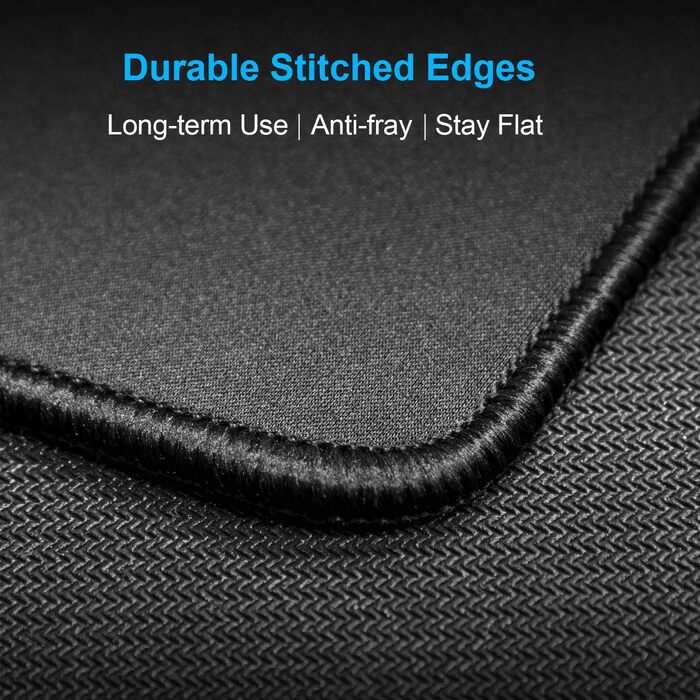 Килимок для миші KTRIO DEB146-Mouse-Pad-Black-3 pack Extend, 3 шт. з протиковзкою гумовою основою та прошитими краями, 275x215 мм (чорний)