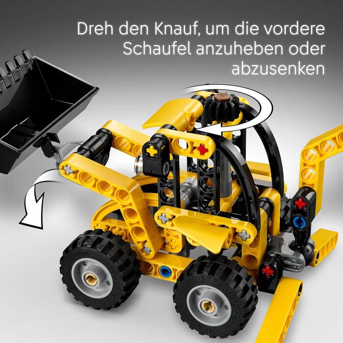 Екскаватор-навантажувач LEGO Technic, набір конструкторів для хлопчиків і дівчаток від 7 років, транспортний засіб, розвиваюча ігр