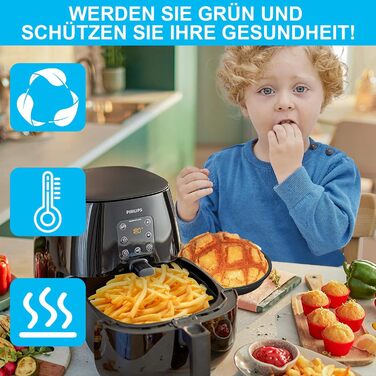 Комплектів аксесуарів для фритюрниці, багаторазові аксесуари для фритюрниці, аксесуари для фритюрниці, аксесуари для фритюрниці Philips Airfryer Xl 6.2L, Cosori 5.5L 4.7L, Cecotec 6L тощо, 8