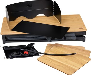 Кухонний ящик Camp LIFE Varna Складана кемпінгова кухня, туристична кухня, кемпінгова шафа з мийкою та вітрозахистом Вулична кухонна шафа, кемпінгова кухня, міні-кухня для автофургона, намету та тенту