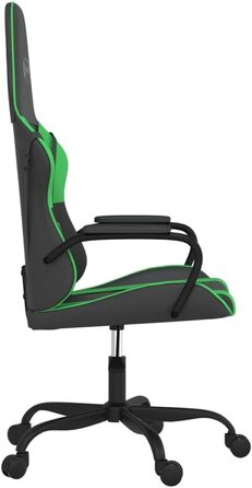 Ігрове крісло INLIFE чорно-зелене зі штучної шкіри, Меблі, Крісла, Ігрові крісла, Зелене, 14,9 кг, 3143778