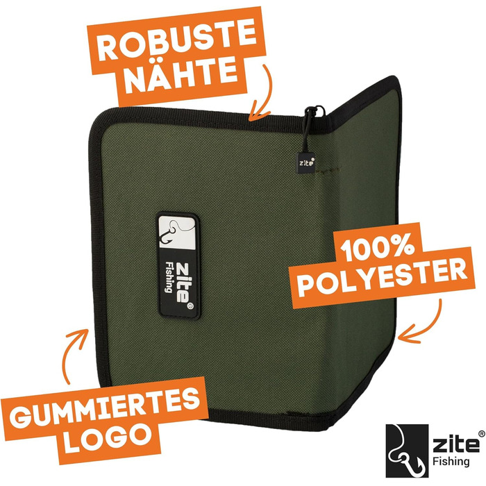 Сумка для ліцензії на риболовлю Zite Fishing - сумка для документів і обкладинка для паперів для риболовлі 15x20 см - футляр для ліцензії на риболовлю для карток риболовлі та риболовлі - футляр з 2 відділеннями тримач для ручок