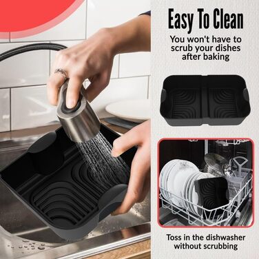 Аксесуари для фритюрниці Higher Ninja Foodi Flexdrawer 10.4 л AF500DE, фритюрниця з силіконовою формою, аксесуари для фритюрниці Ninja AF500EU AF500EUCP (3 шт. и, чорна)