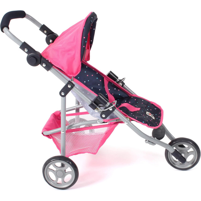 Лялькова коляска Лола, коляска для ляльок зростом приблизно до 50 см, бігова коляска, біговел для ляльок, коляска для ляльок, конф
