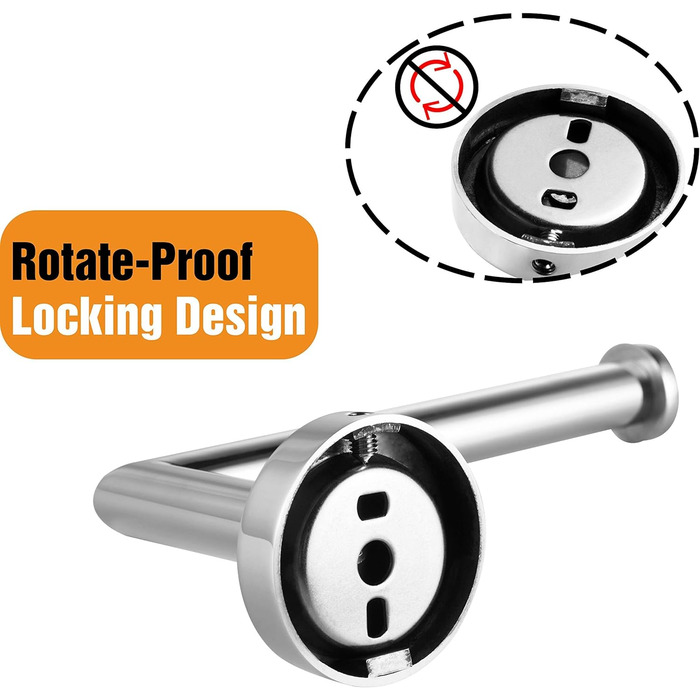 Тримач для рулонів туалетного паперу HITSLAM, тримач для рулонів туалетного паперу з нержавіючої сталі для кухні та ванної кімнати