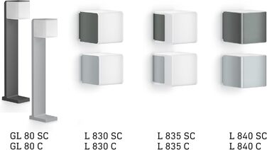 Розумний садовий світильник Steinel LED GL 80 SC Connect, з датчиком руху, диммером, керуванням через додаток та таймером, 3000 K, 9.1 Вт, антрацит