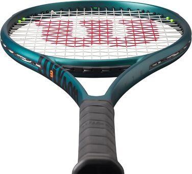 Тенісна ракетка Wilson Blade 101L V9 FRM – зелена, 286 г, 4 1/4" (2), готова до гри