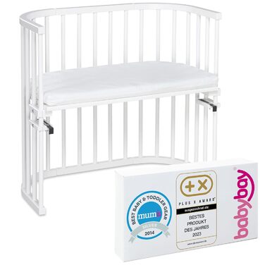 Оригінальне дитяче ліжко з масиву бука з матрацом Classic Soft для дня і ночі / ліжечко регулюється по висоті і екологічно чисте /